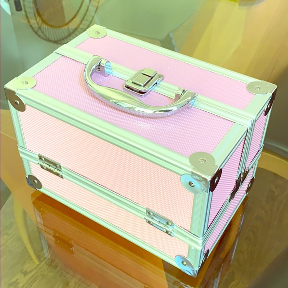 Pink makeup case